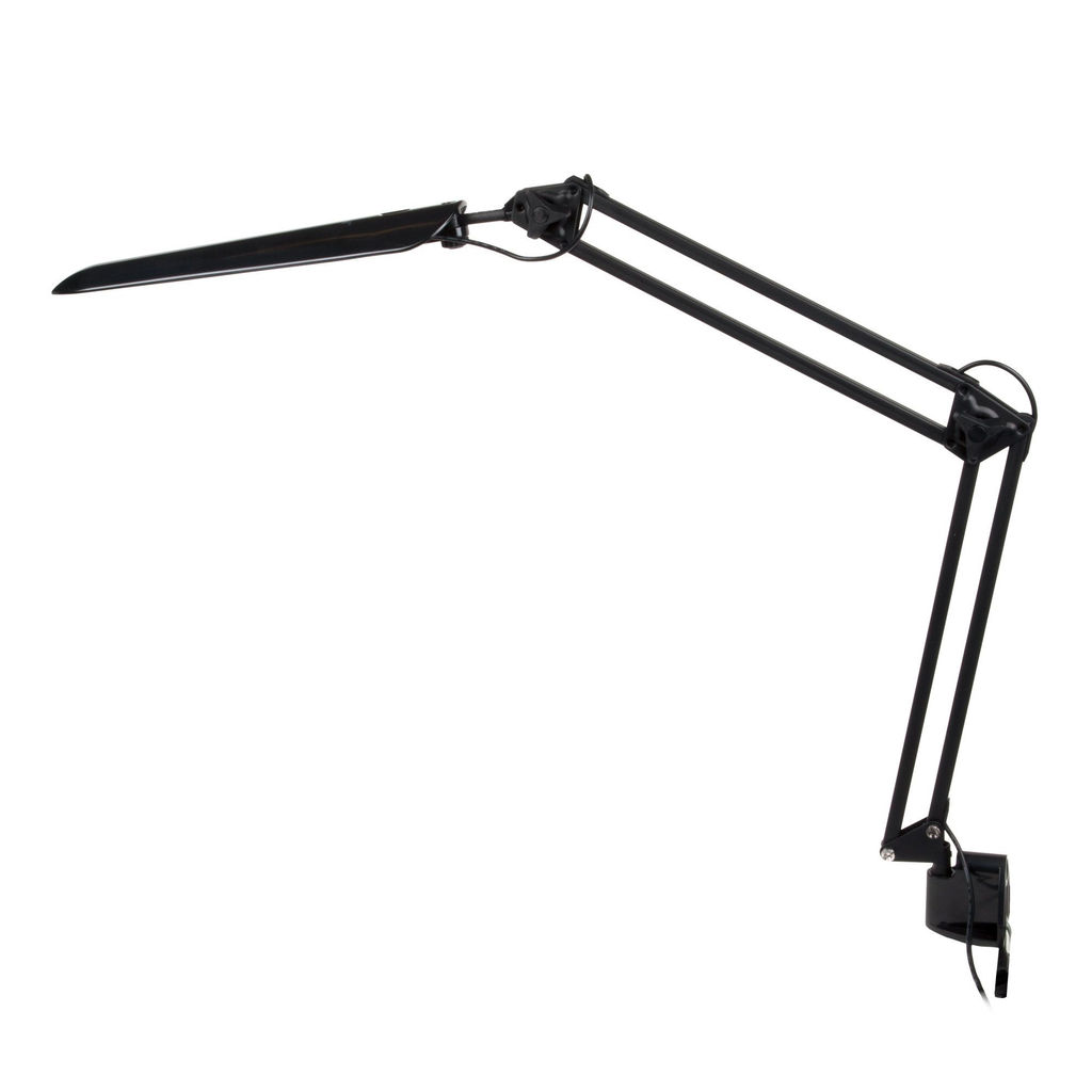 TLD-524 Black/8W/Светильник настольный на струбцине/LED/500Lm/4500K/Dimmer/Цвет-черный