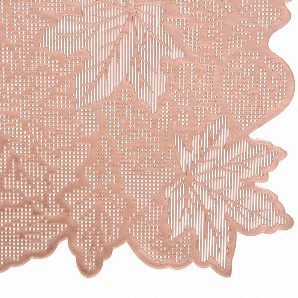 Цена за 3 шт. Салфетка на стол 30*45см "Кленовый лист" розовое золото