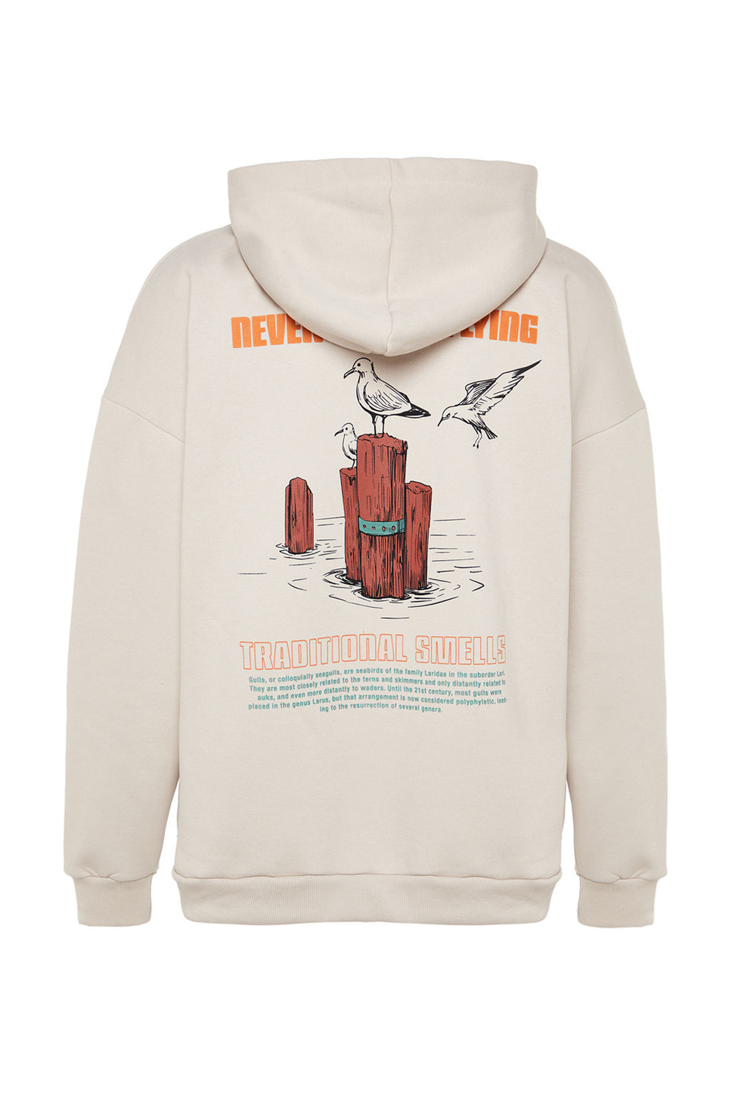 TRENDYOL MAN Bordo Oversize/Genis Kesim Kapusonlu Bask?l? Ici Polar Pamuklu Sweatshirt TMNAW24SW00136 - Trendyolmilla фото 10