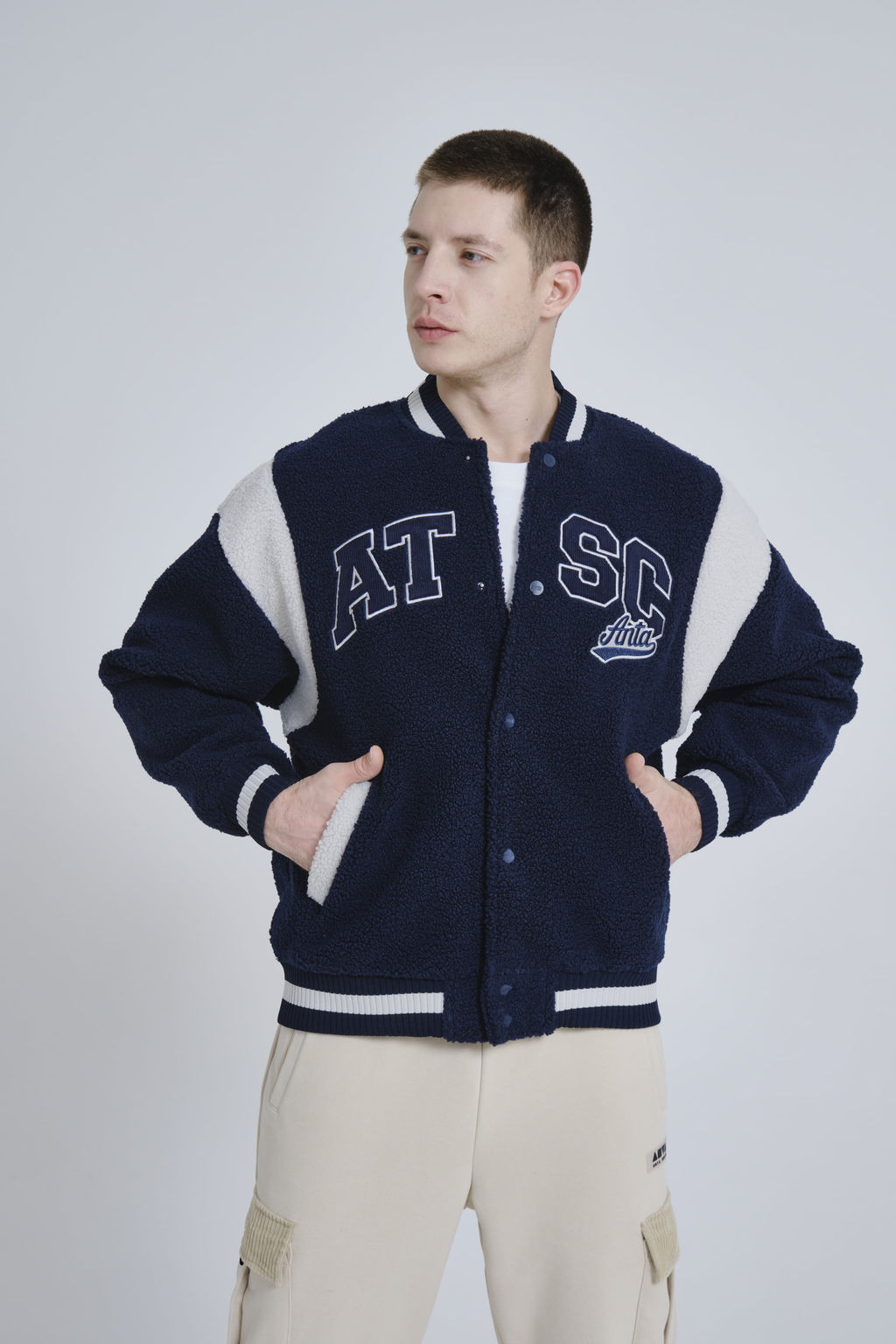 Бомбер с флисом Синий - Anta фото 2