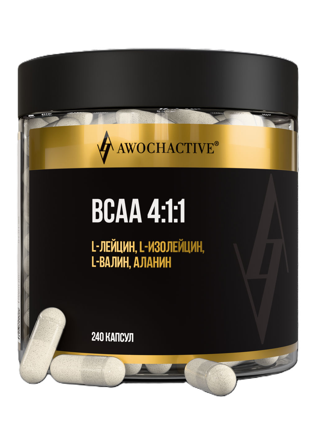 СПП диет питание Аминокислотный комплекс BCAA 4:1:1 240 капсул ТЖК 720 мг, тм AWOCHACTIVE