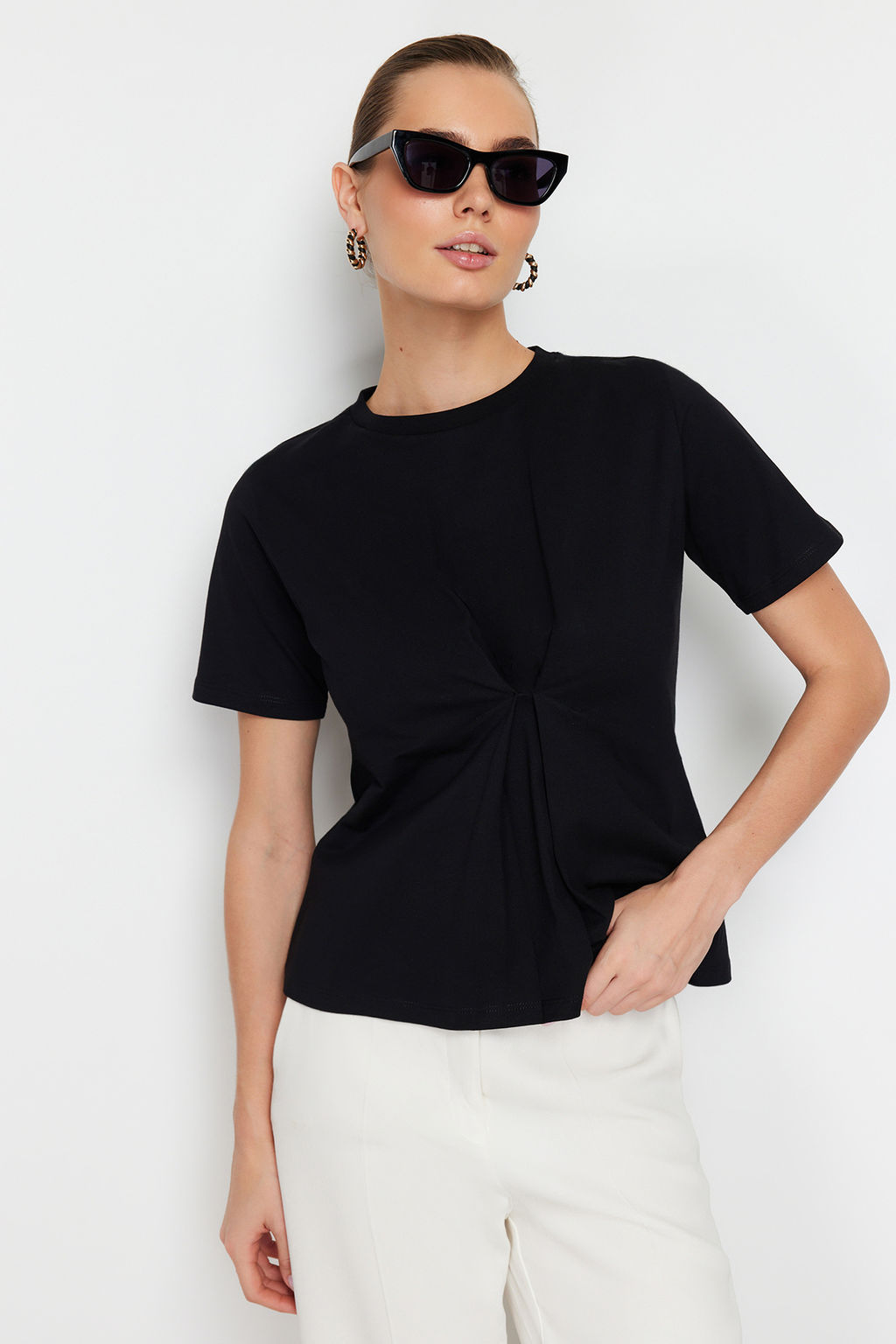 Trendyolmilla Ekru Orme Bluz TWOSS24BZ00302  фото 2