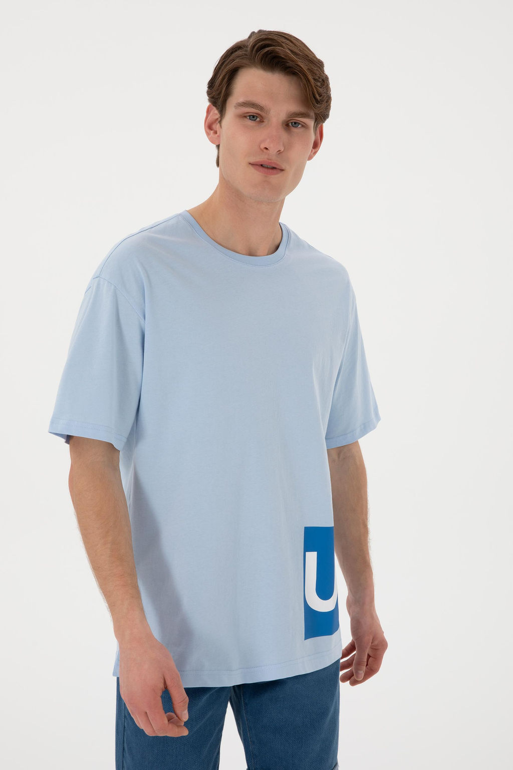 Erkek Bisiklet Yaka A__k Mavi Ti__rt Sepette S_rpriz _ndirim - U.s. polo assn фото 3