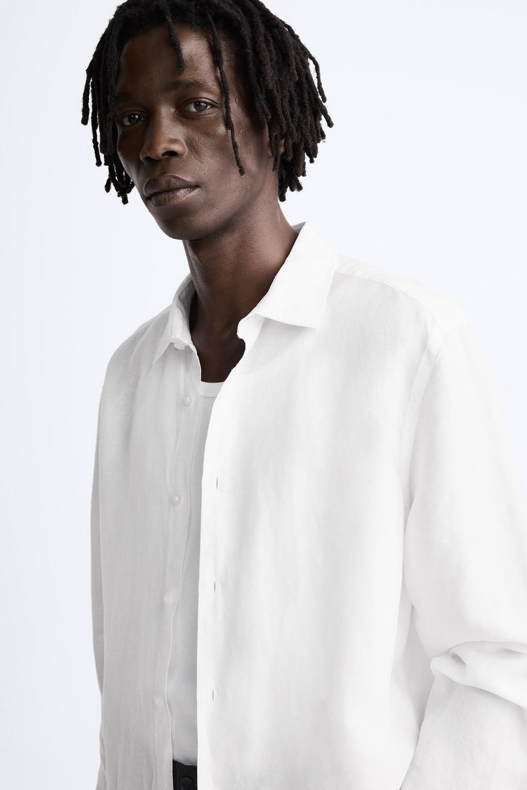 KETEN VE LIYOSEL KARISIMLI GOMLEK - Zara фото 14