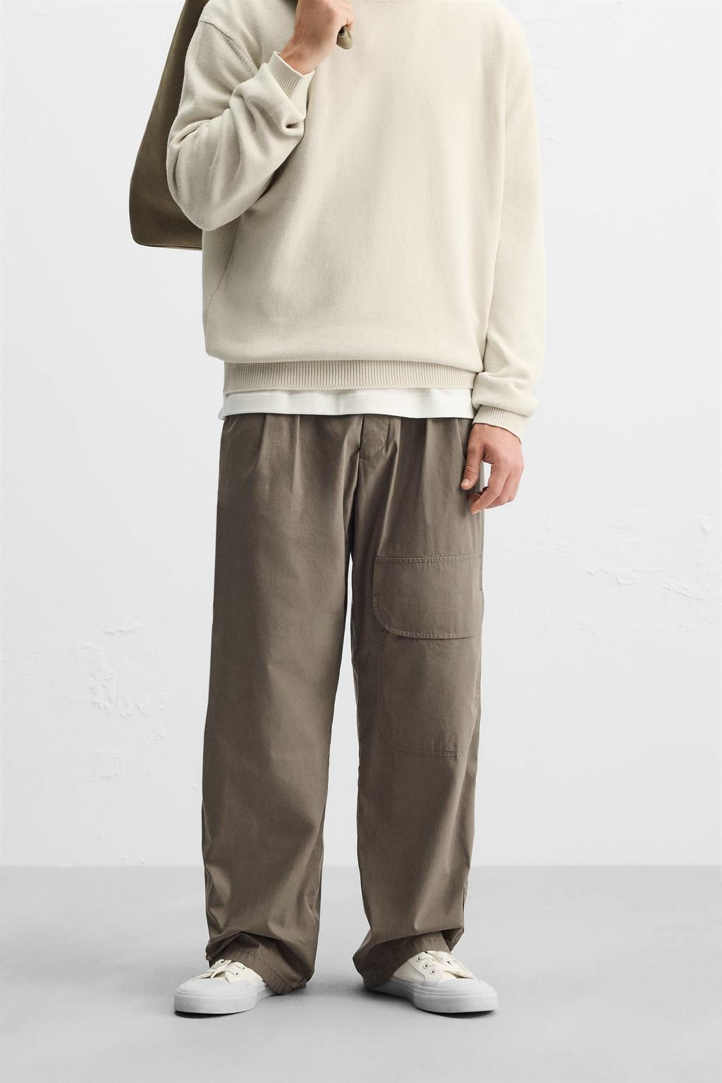 TEXTURED TROUSERS WITH PLEATS - Zara фото 2