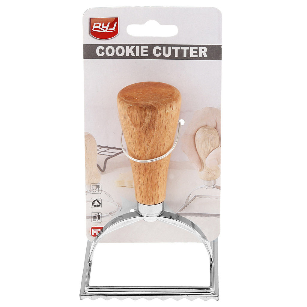 Штамп металлический для пельменей Квадрат 7х7см h10см, деревянная ручка, на картоне (Китай) - Домашняя мода фото 6