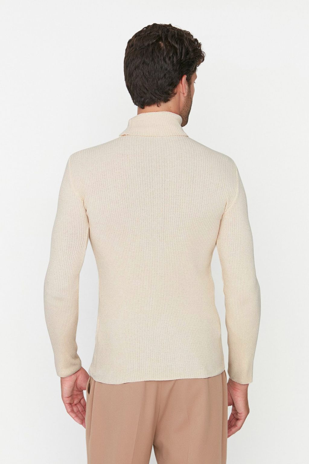 TRENDYOL MAN Lacivert Slim Fit Pamuklu Bal?kc? Yaka Fitilli Orgu Kazak TMNAW20MG0031 - Trendyolmilla фото 29
