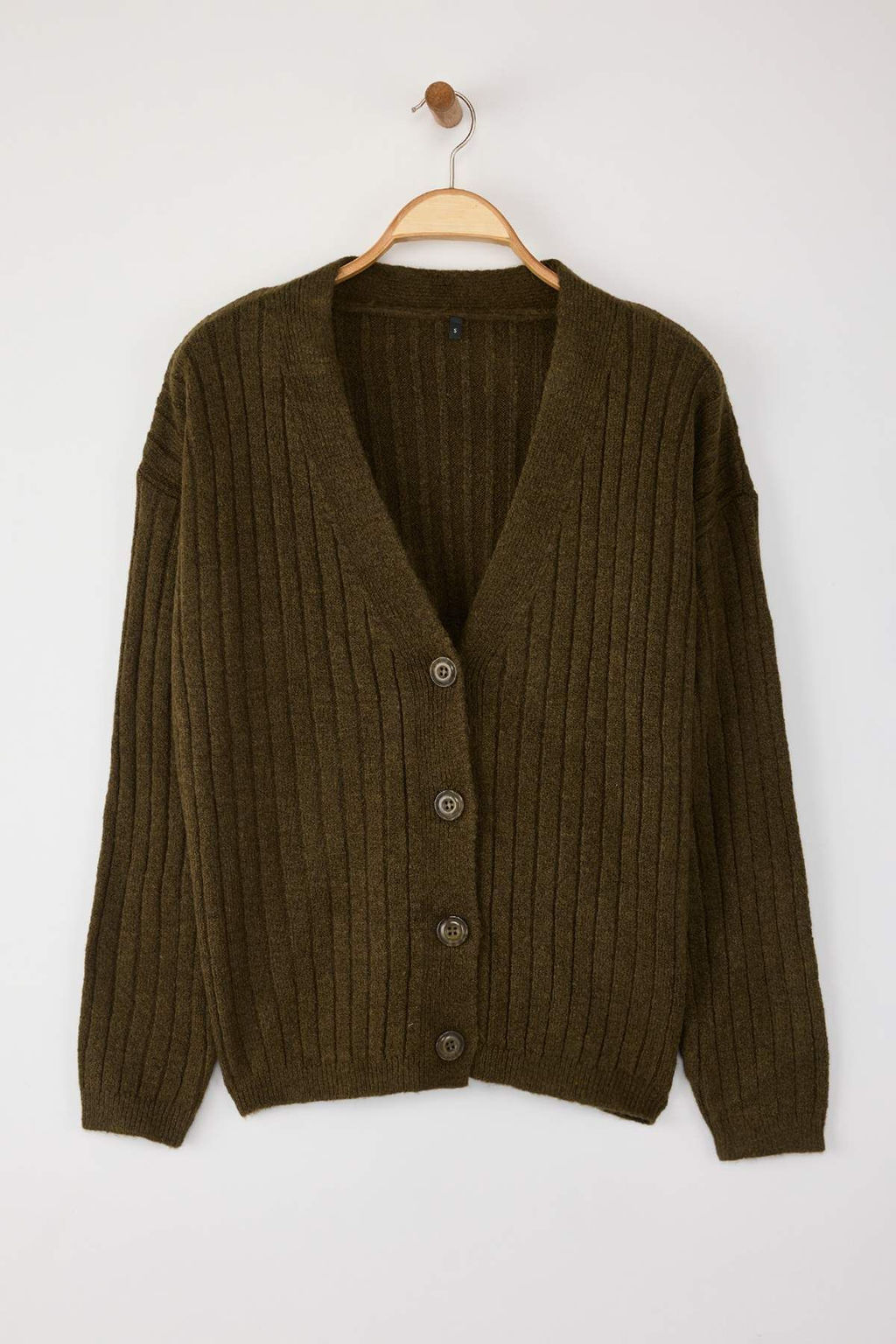 Wardrobe Essentials Haki Yumusak Dokulu Basic Genis Kal?p Triko H?rka | TWOAW26HI00119