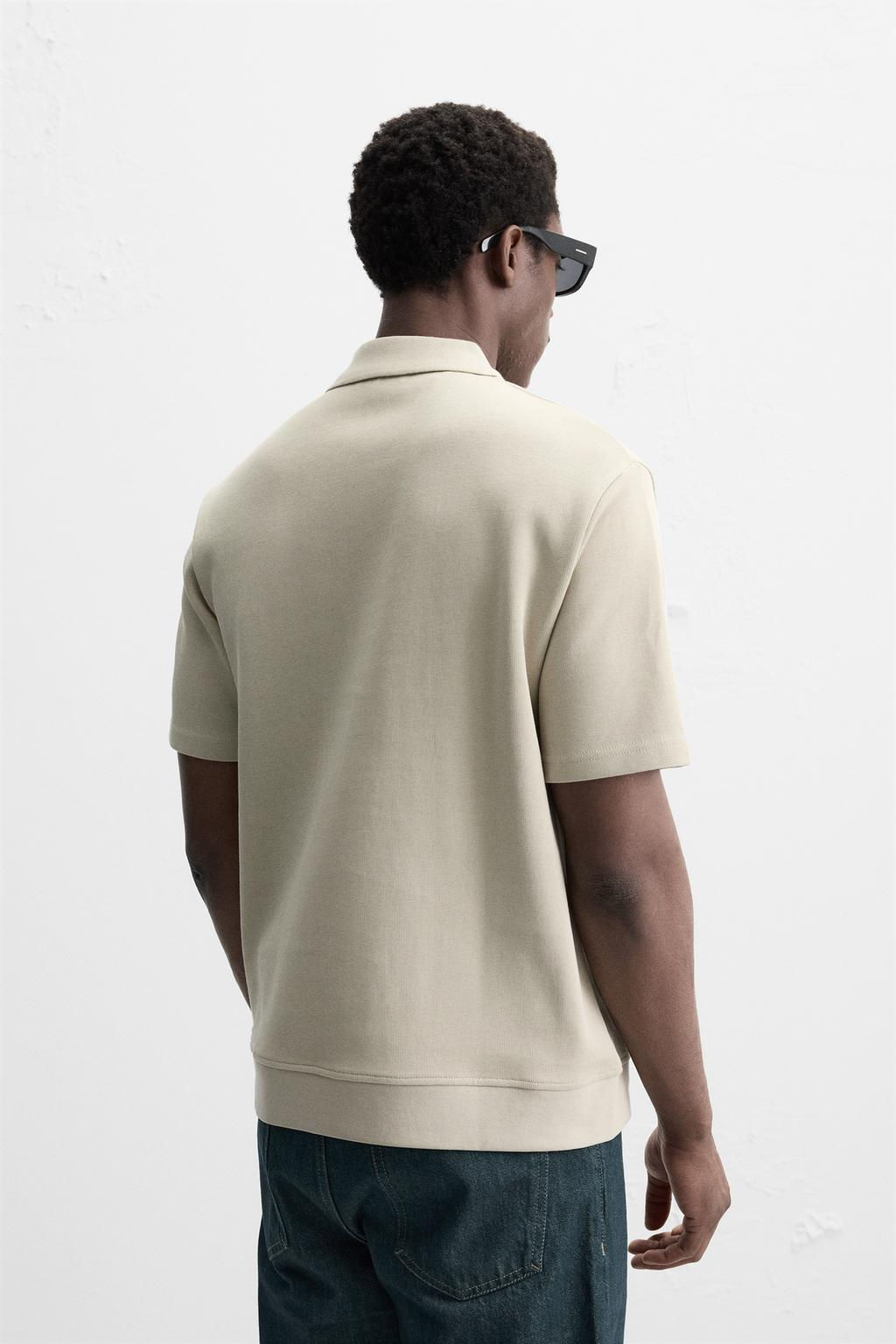 INTERLOCK TEXTURED POLO SHIRT - Zara фото 11