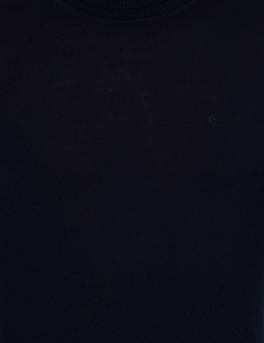 Базовый трикотажный свитер с водолазкой узкого кроя темно-синего цвета - Cacharel фото 6