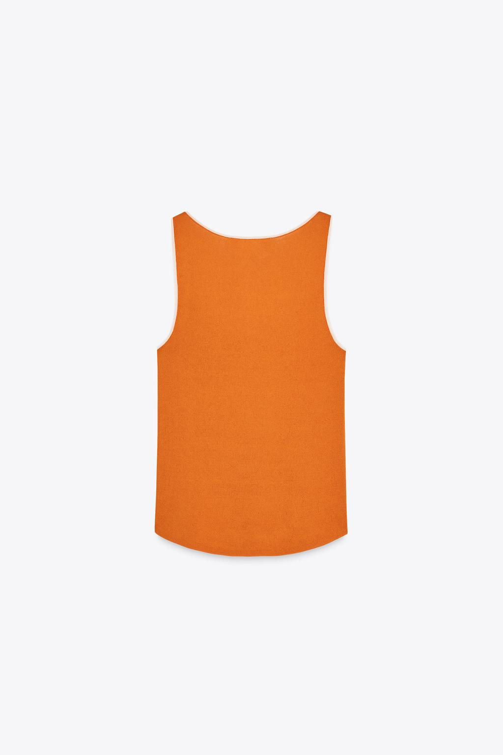 CONTRAST TRIM KNIT TOP - Zara фото 16