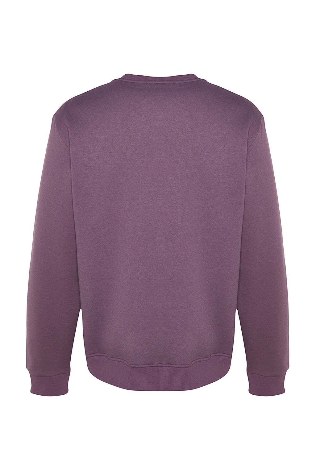TRENDYOL MAN Lila Regular/Normal Kesim Yaz? Bask?l? Ici Polar/S?cak Tutan Sweatshirt TMNAW24SW00188 - Trendyolmilla фото 7