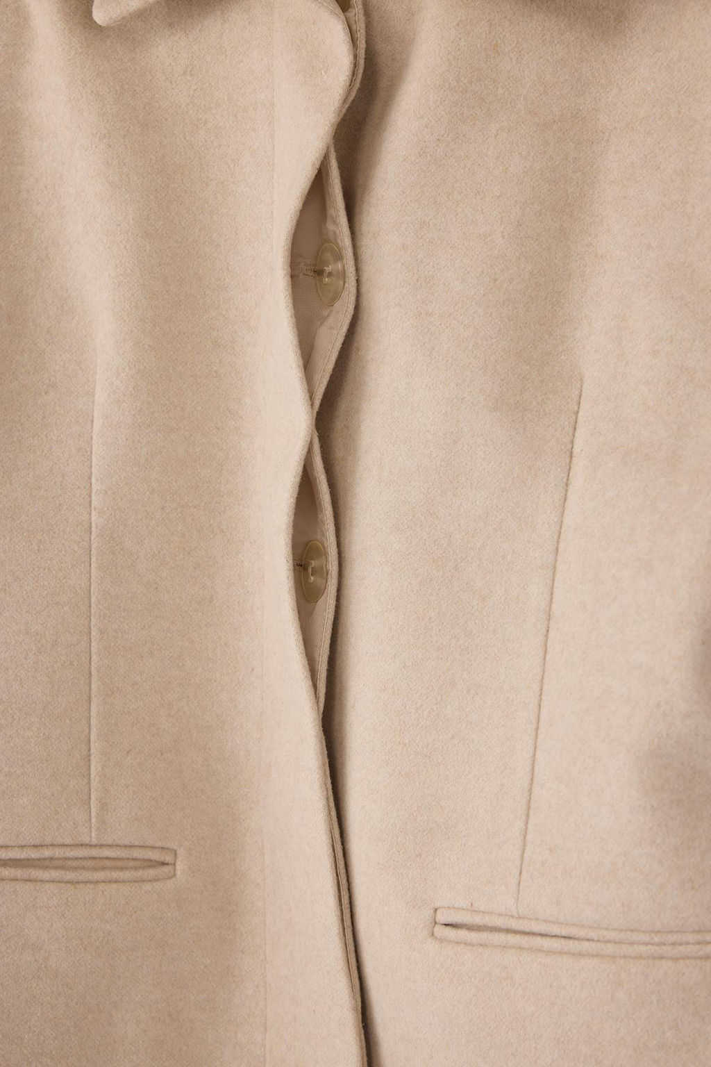 Ekru Regular Kal?p Yakas? Kurklu Kase Ceket Mont TWOAW26MO00131 - Trendyolmilla фото 7