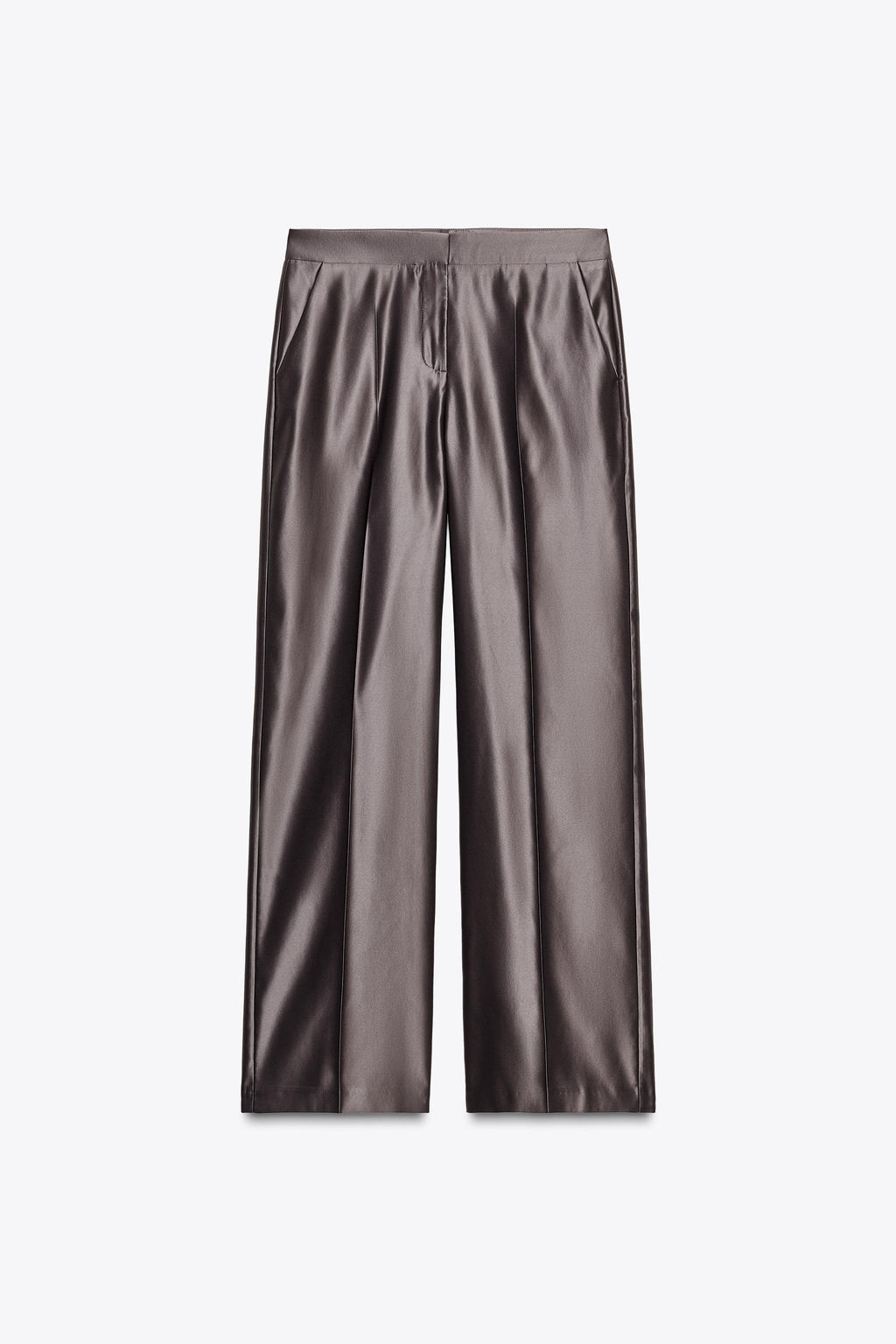 SATIN STRAIGHT-LEG TROUSERS - Zara фото 14