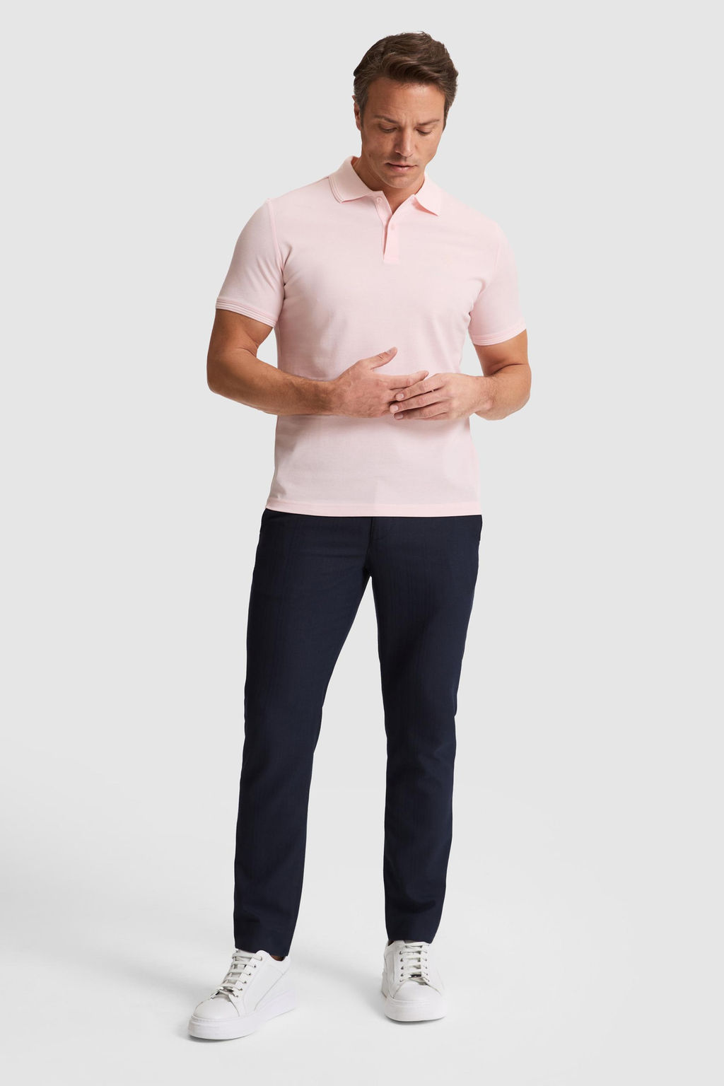 Erkek A__k Pembe Regular Fit Polo Yaka Basic Ti__rt - U.s. polo assn фото 4