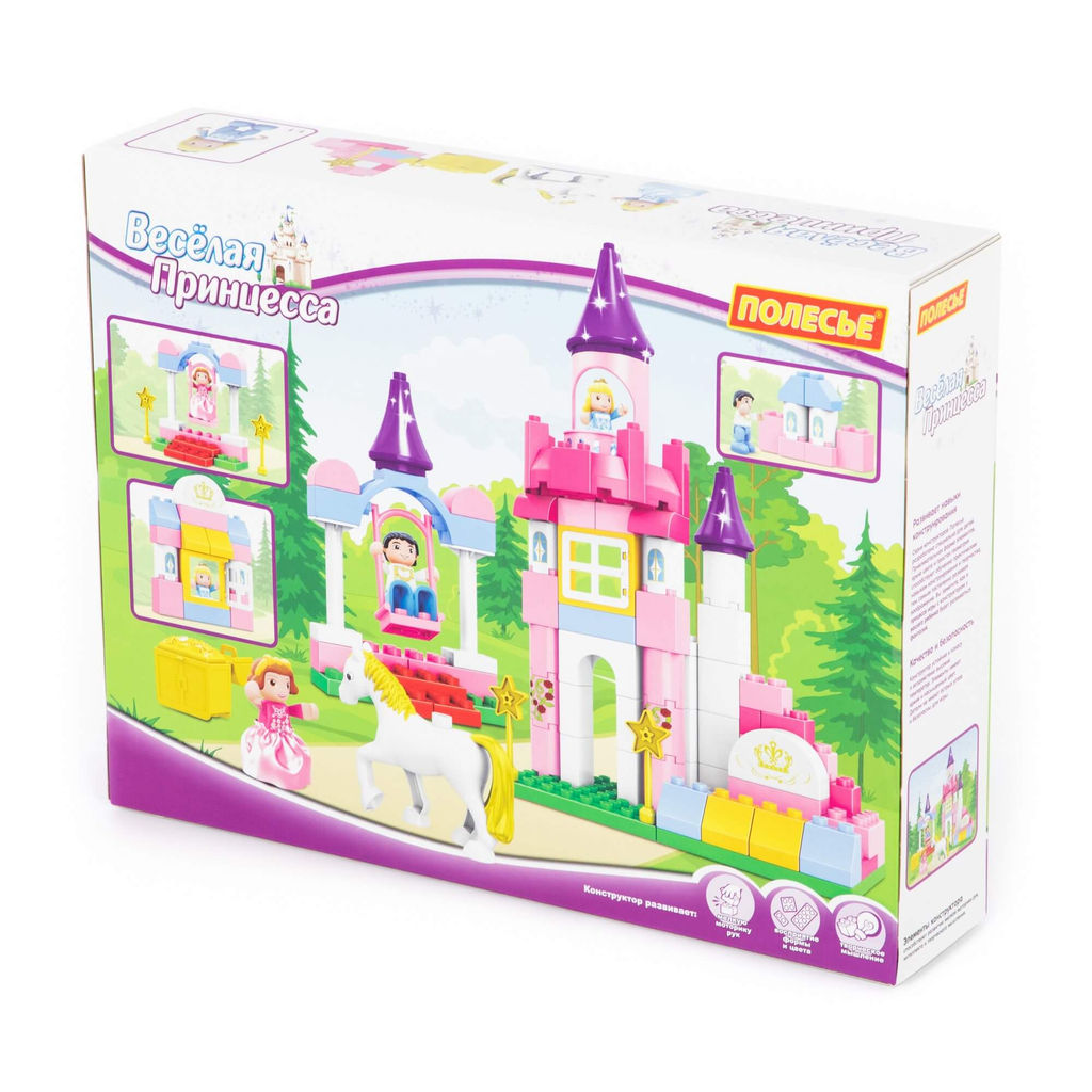 Конструктор Макси - Весёлая принцесса (86 элементов) (в коробке) - Полесье фото 6