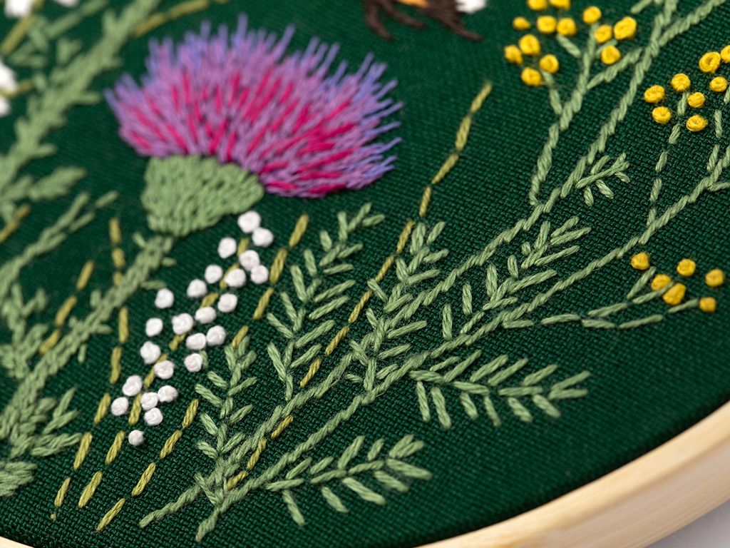 Набор для вышивания PANNA Живая картина JK-2233 Шмель и чертополох 13 х 13 см