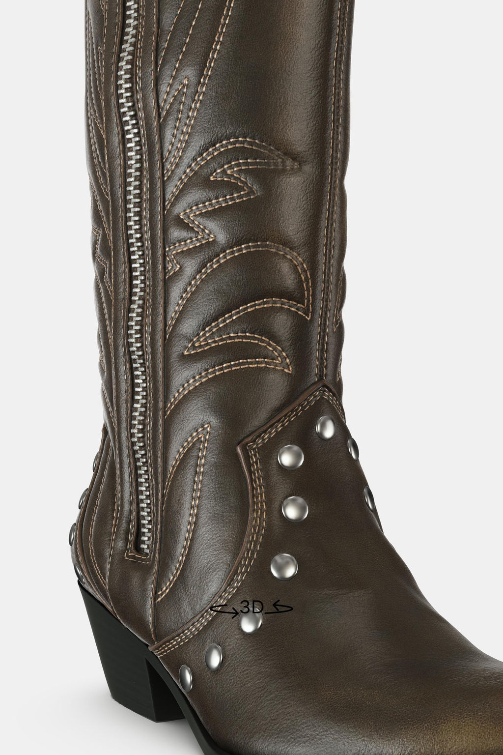 COWBOY STUDDED BOOTS - Zara фото 21