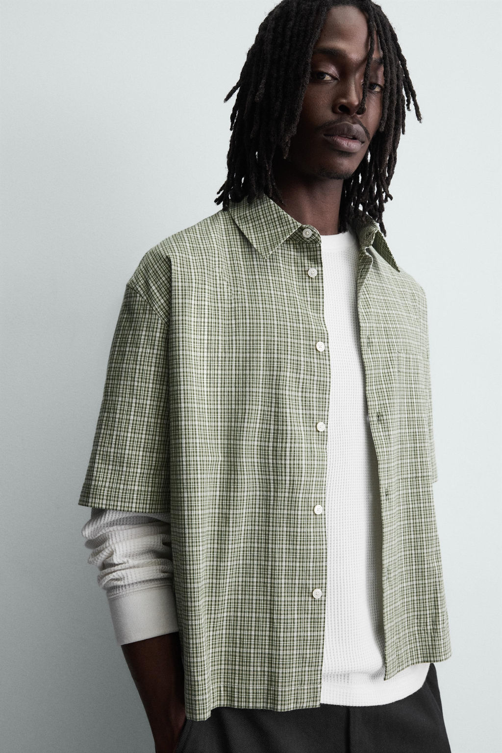 BOXY FIT CHECK SHIRT - Zara фото 5