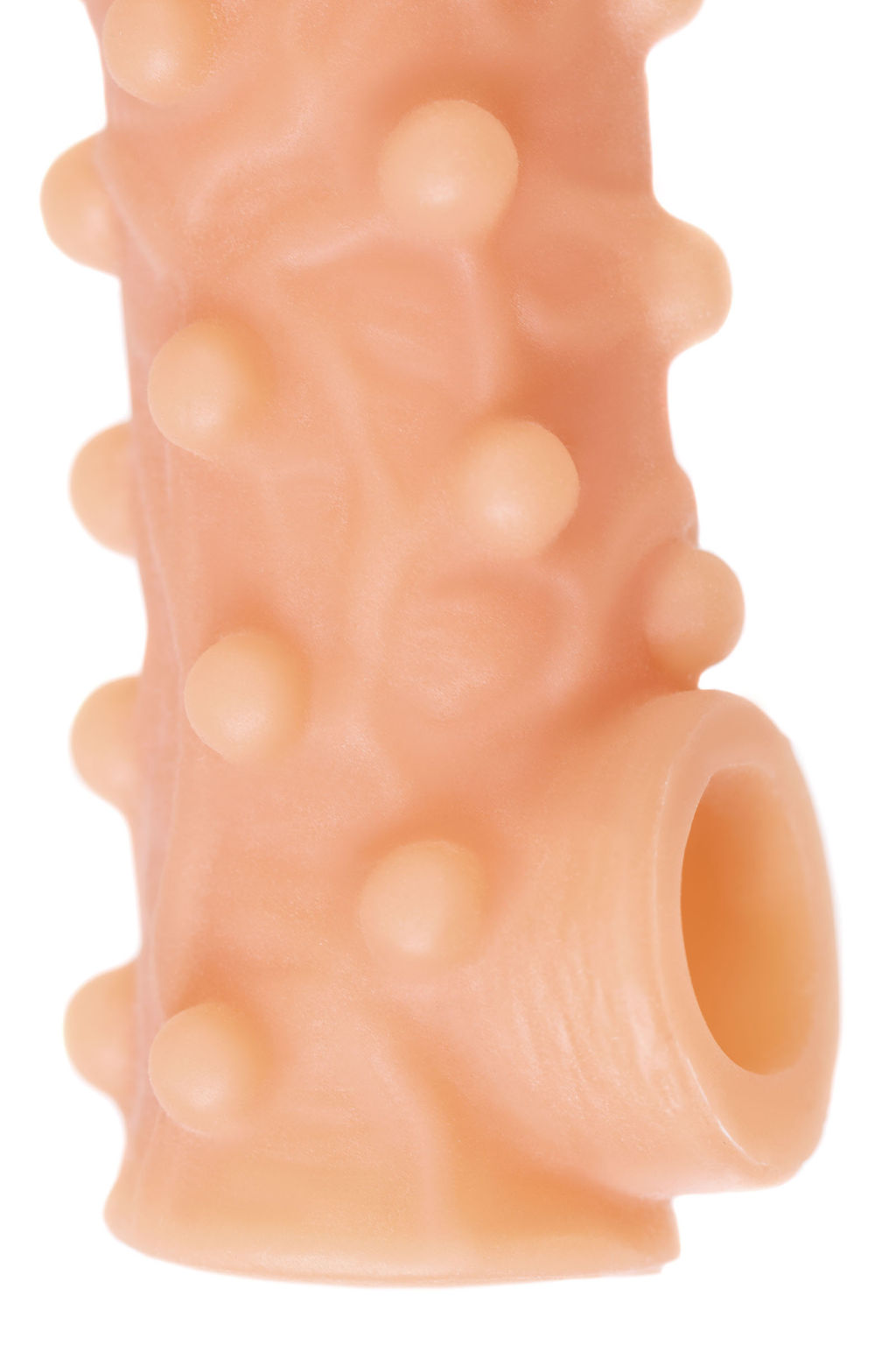 Насадка реалистичная KOKOS NUDE SLEEVE с дополнительной стимуляцией, TPE, телесная, 10 см