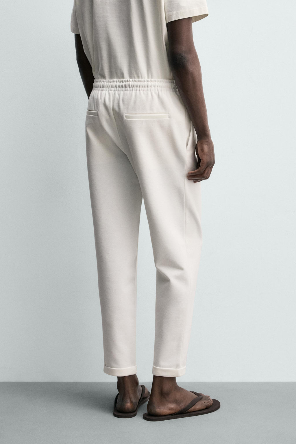 PANTAL?N CINTURA JOGGER EASY CARE / Blanco roto - Zara фото 3