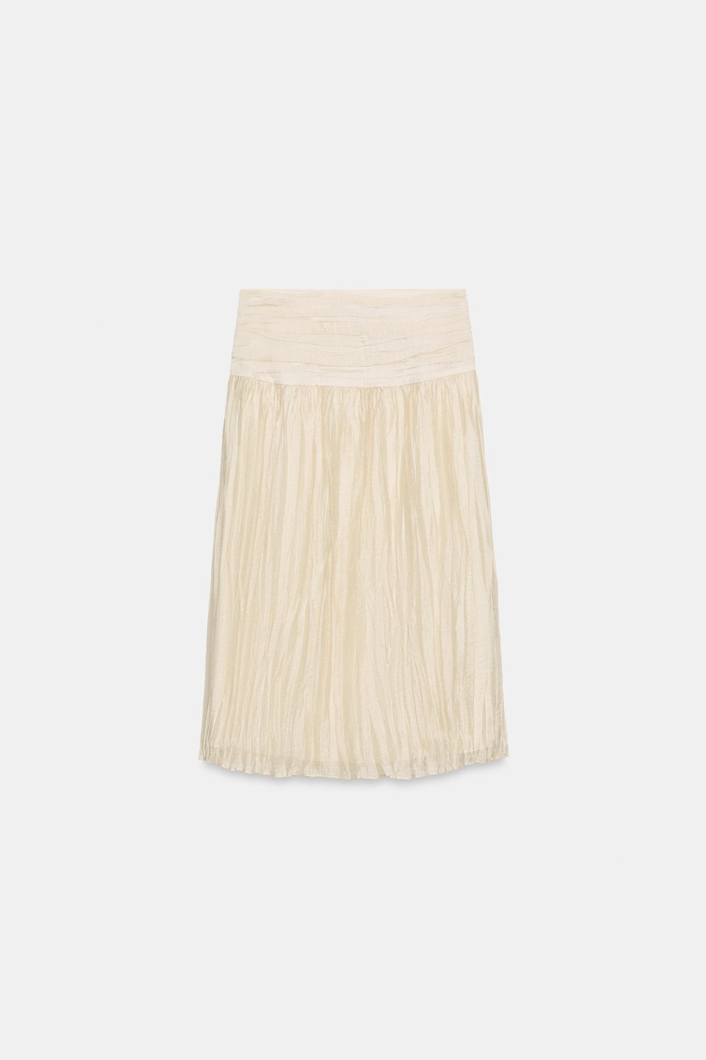 FALDA MIDI DRAPEADA ZW COLLECTION / Beige - Zara фото 8