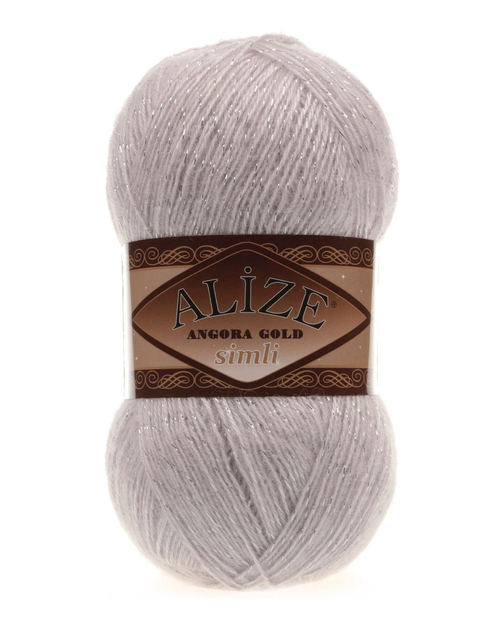 Ангора голд сим (Angora gold sim) пряжа Alize 20%шерсть 5%метанит 75%акрил 5х100г/500м фото 10