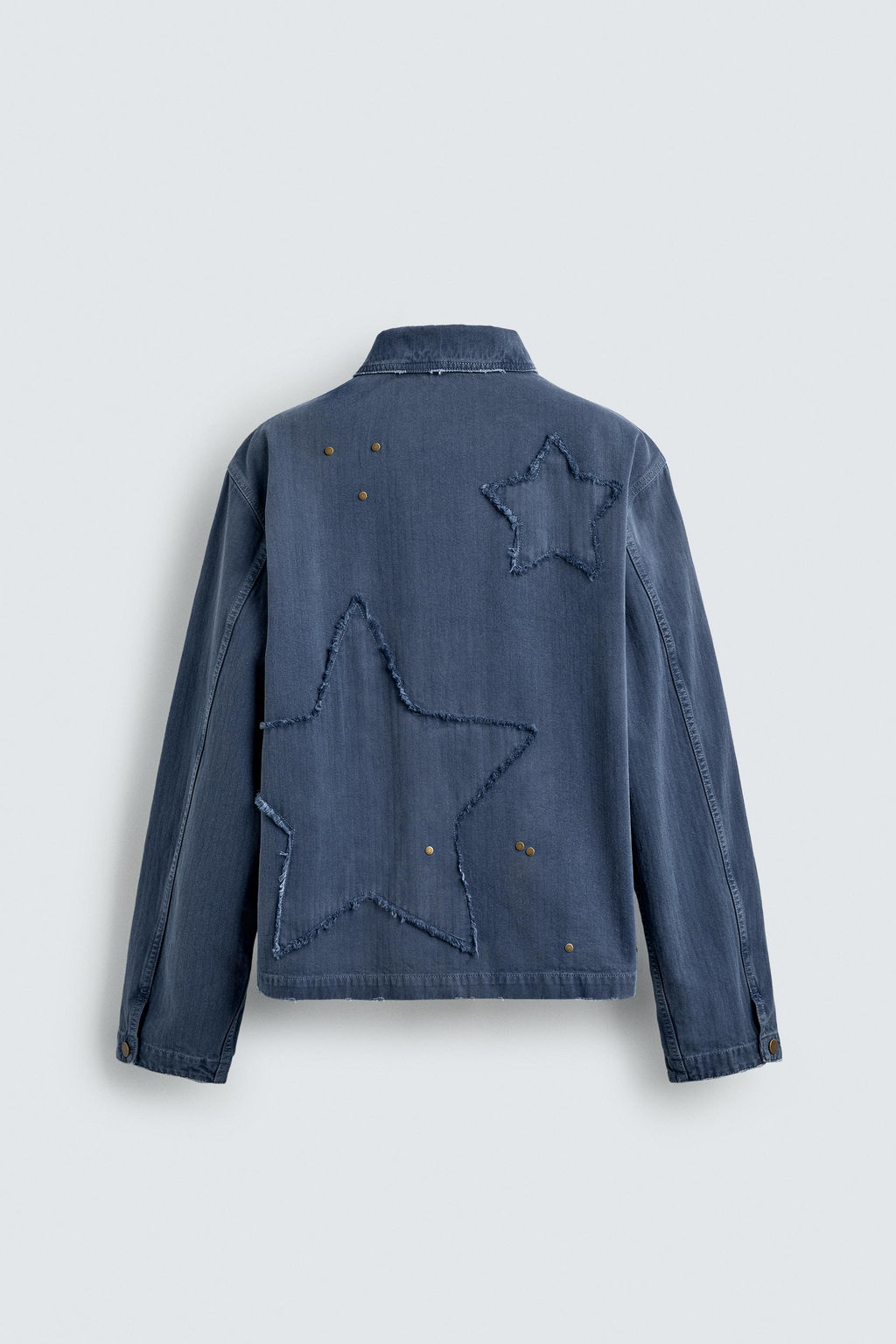 SOBRECAMISA PARCHES ESTRELLAS / Azul tinta