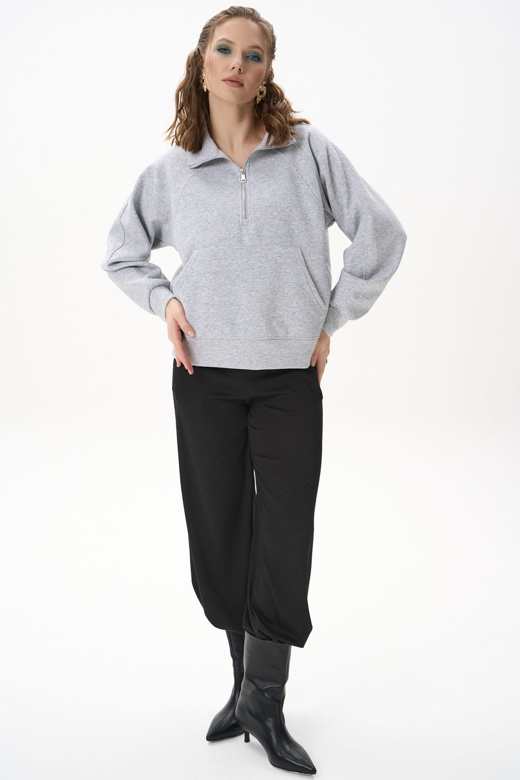 Свитшот Деми (темно-серый) - Эльза фото 6