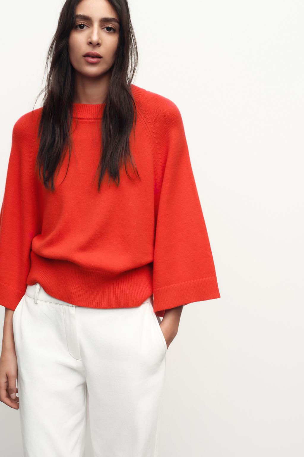 KNIT SWEATER WITH WIDE SLEEVES - Zara фото 2