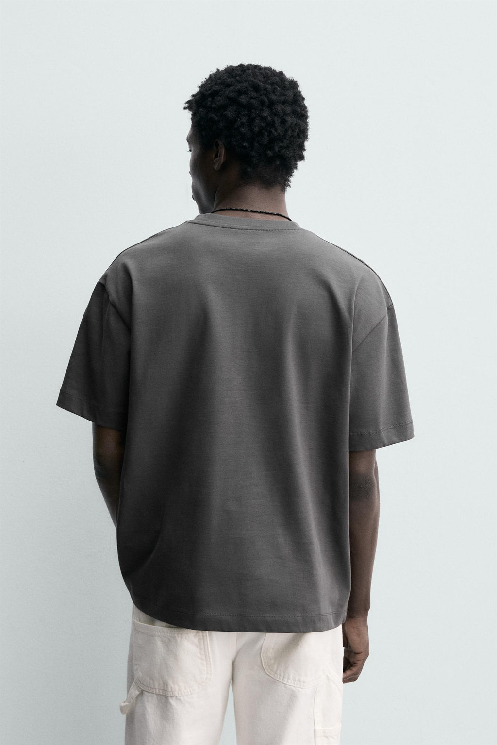 CAMISETA HEAVYWEIGHT B?SICA /03 / Antracita oscuro - Zara фото 3