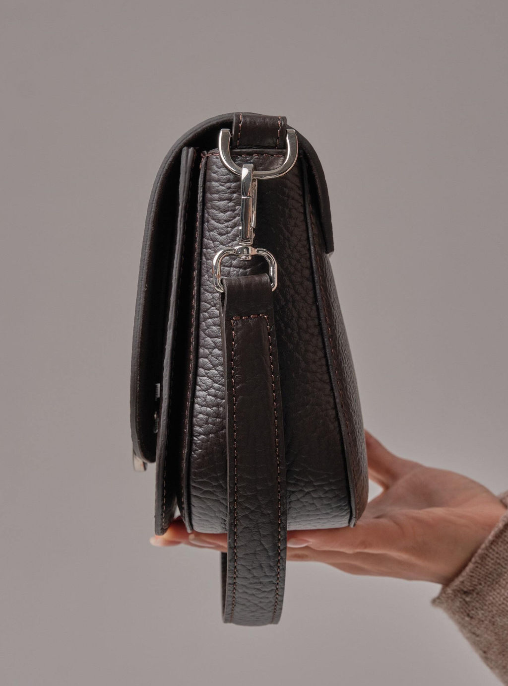 Сумка кожаная Azaro 30741 темно-коричневый соло