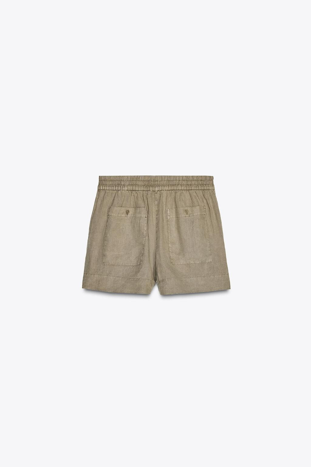100% LINEN SHORTS ZW COLLECTION - Zara фото 9