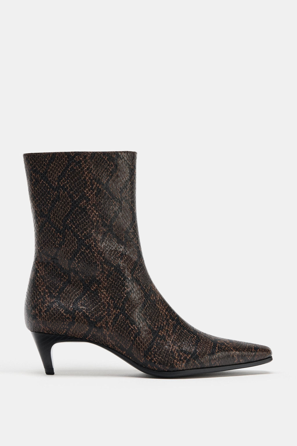 ANIMAL PRINT HEELED ANKLE BOOTS - Zara фото 2