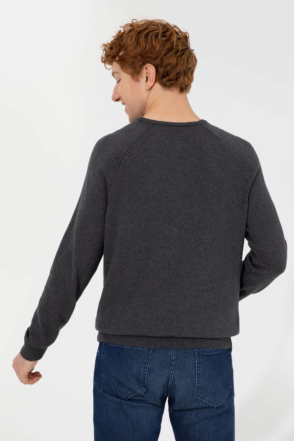 U. S. Polo Assn Мужской свитер антрацитового меланжа - U.s. polo assn фото 5