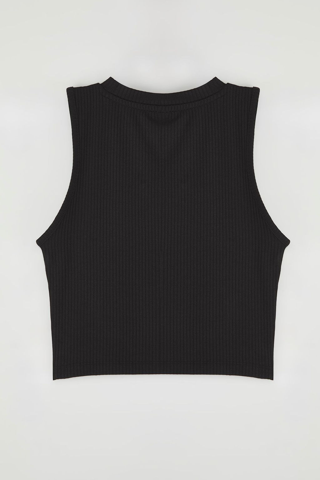 Trendyolmilla Siyah Animal Bask?l? Halter Yaka Fitted/Vucuda Oturan Crop Esnek Orme Bluz TWOSS22BZ0879  фото 10