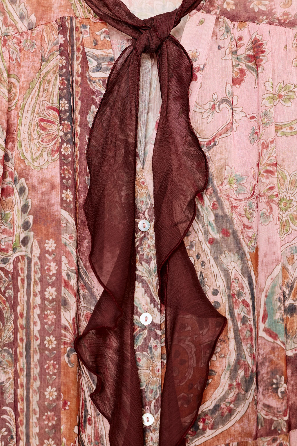 PRINTED BLOUSE WITH BOW - Zara фото 16