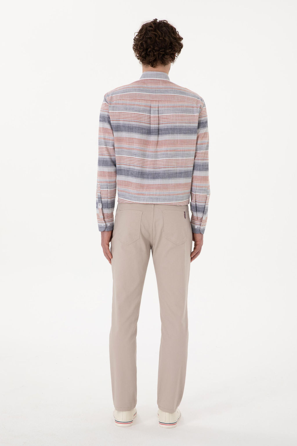 Erkek Ta_ Slim Fit Kanvas Pantolon