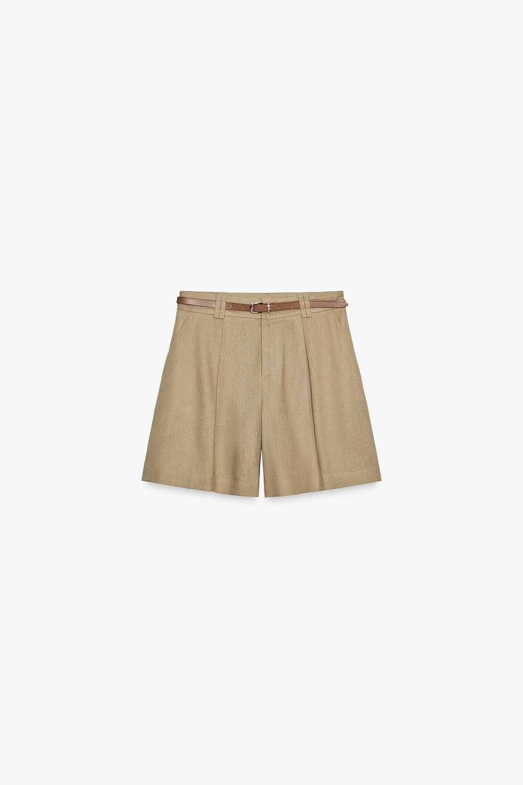 BERMUDA SHORTS WITH BELT IN A LINEN BLEND - Zara фото 4