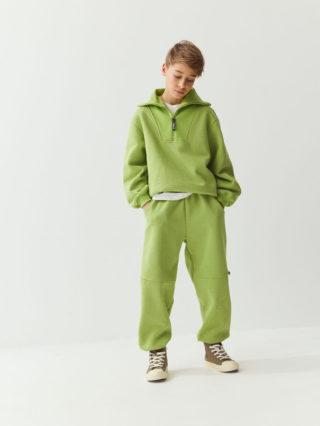Свитшот Лайм утепленный 7+ - Bungly фото 6