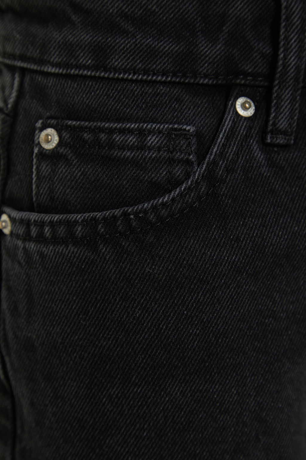 Siyah Yuksek Bel City Boy Denim Sort TWOSS23SR00199