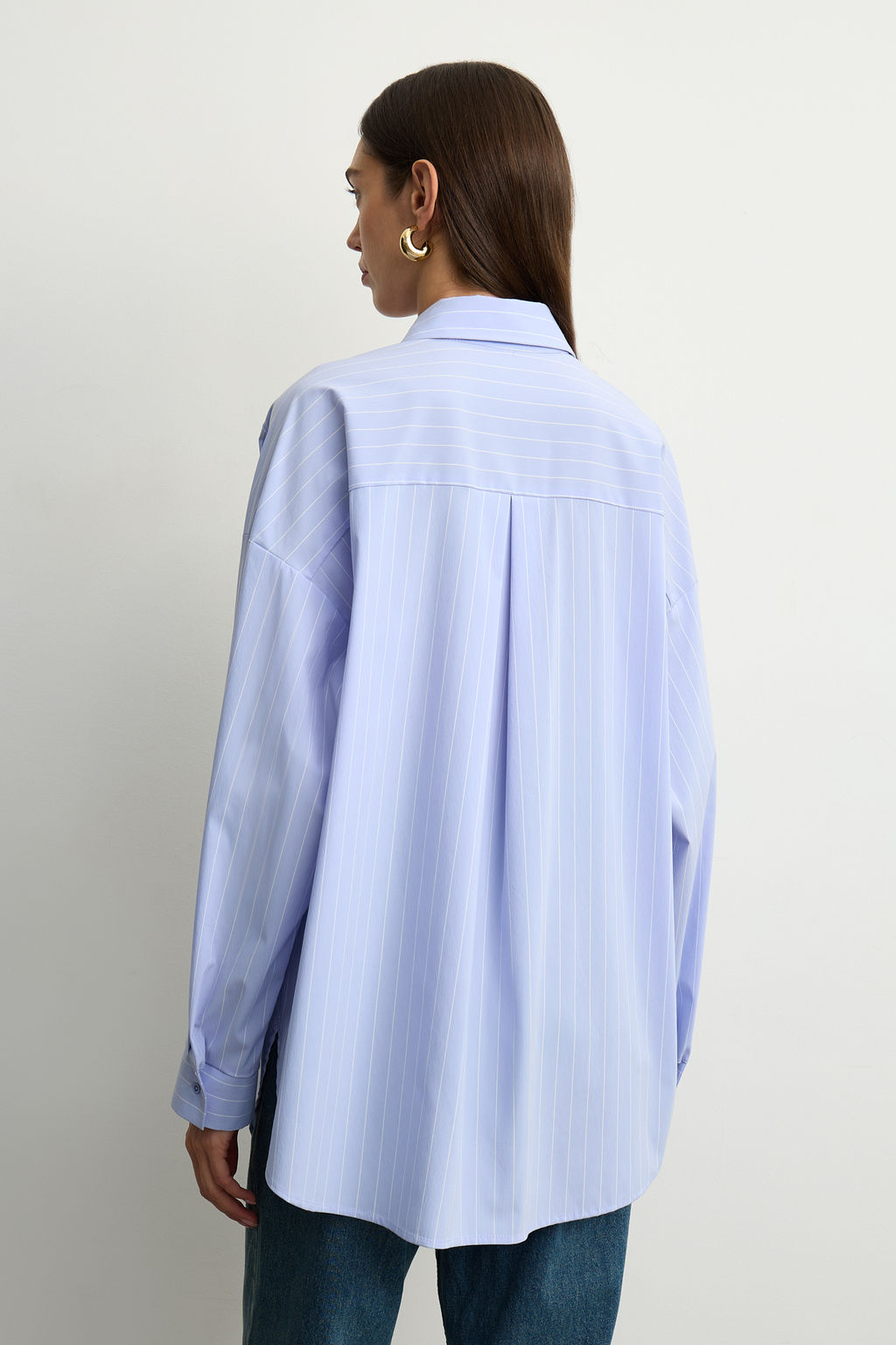 Рубашка оверсайз в полоску - Mollis фото 4