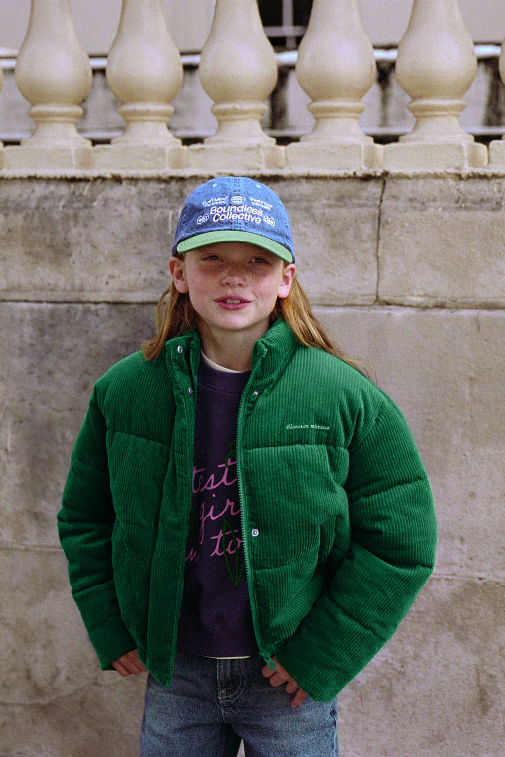 DENIM CAP WITH EMBROIDERED TEXT - Zara фото 5