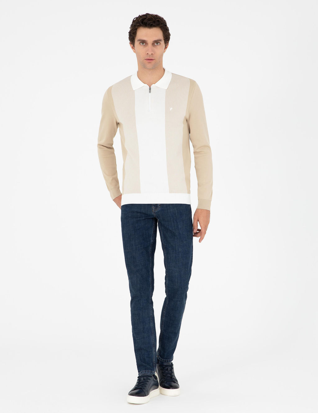 Бежевый зауженный свитер - Cacharel фото 4