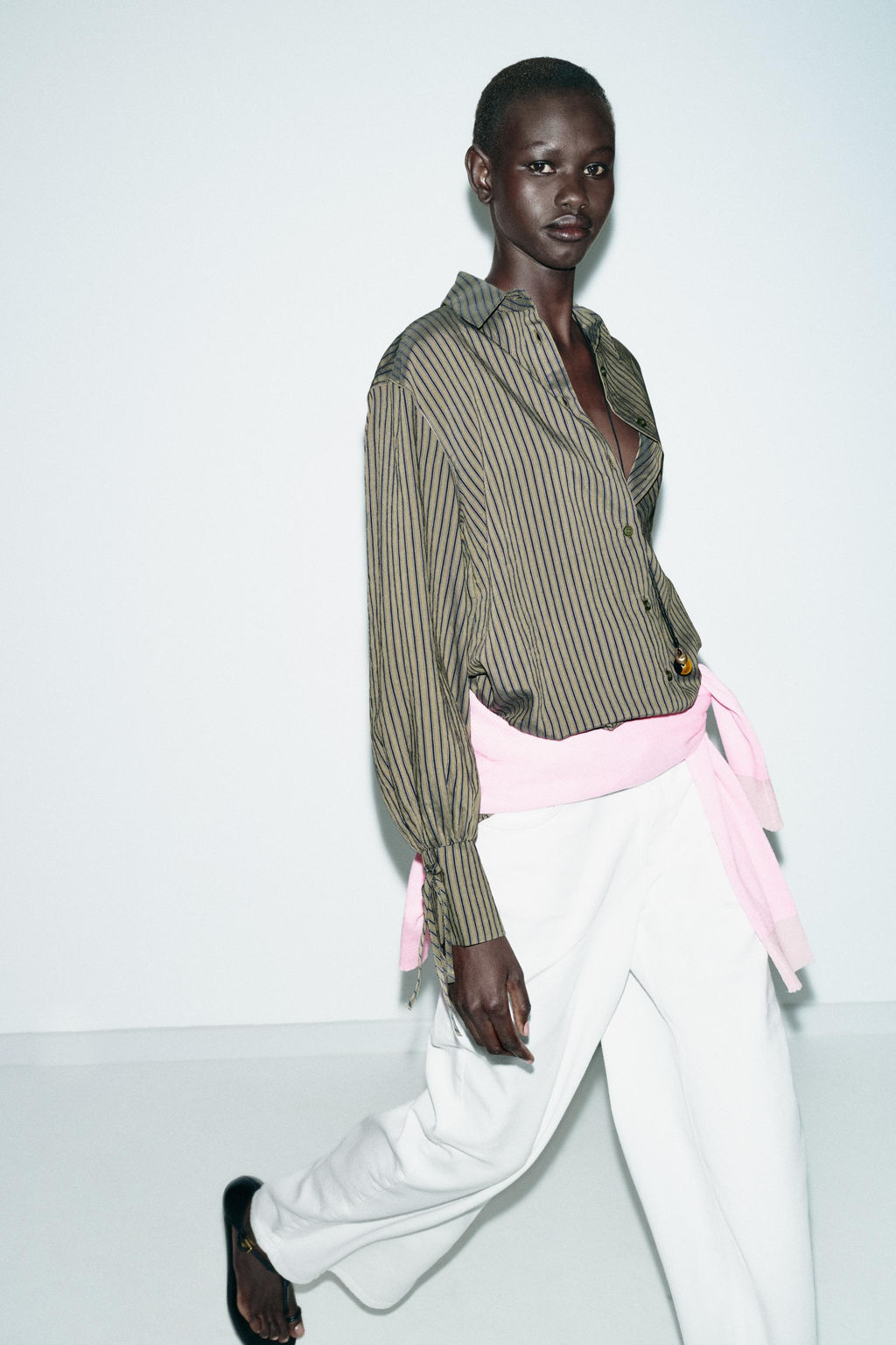 STRIPED SHIRT WITH BOWS - Zara фото 13