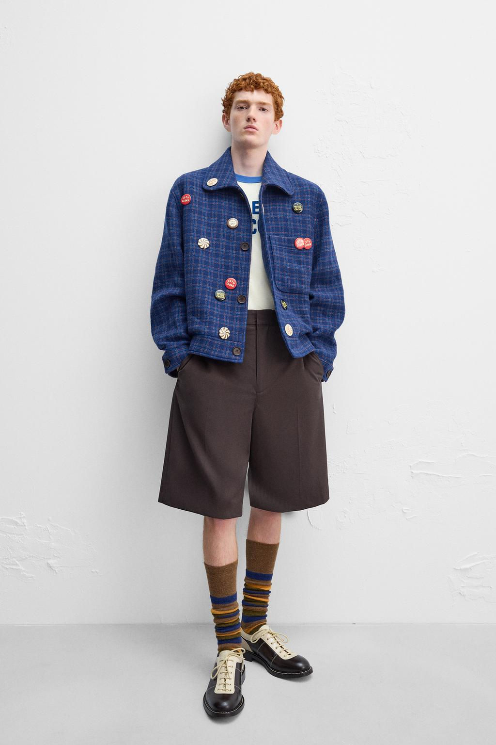 CHECK JACKET X HARRY LAMBERT - Zara фото 5