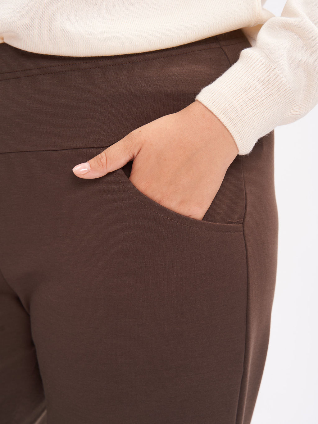 Брюки из плотного трикотажа ZBB23506BRW19 - Артесса фото 3