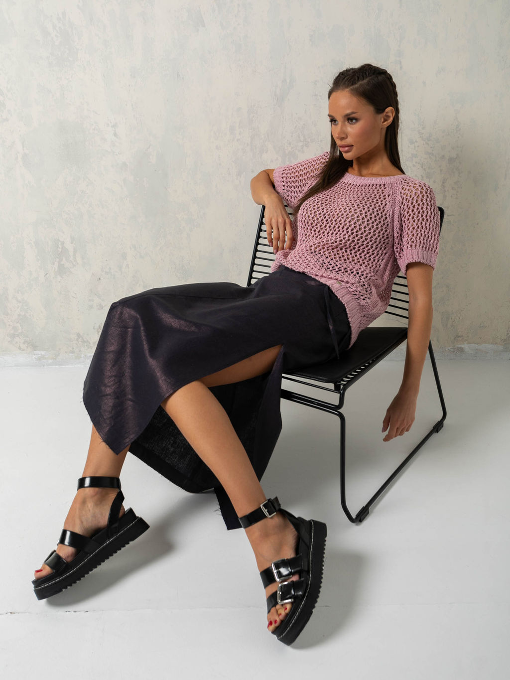 Юбка с фигурными вырезами