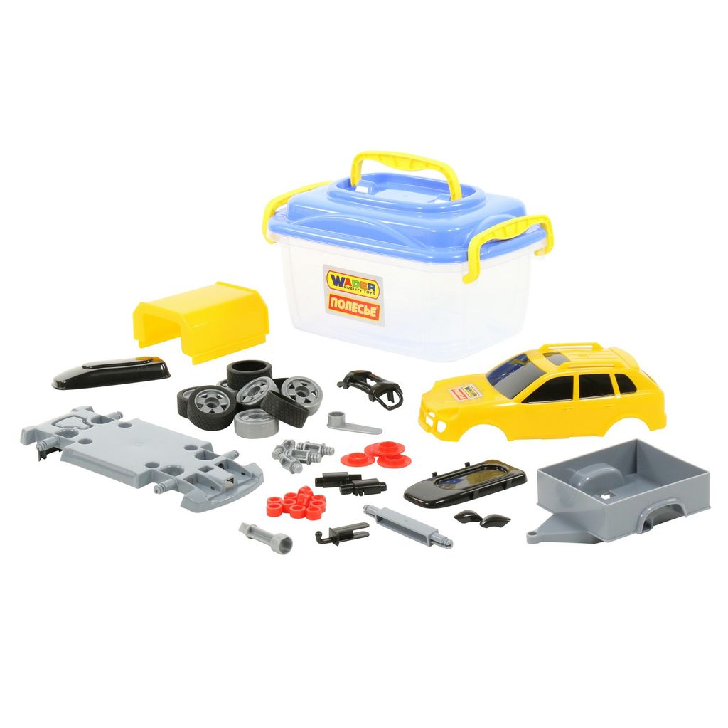 Конструктор Автомобиль легковой с прицепом (в контейнере) - Полесье фото 7