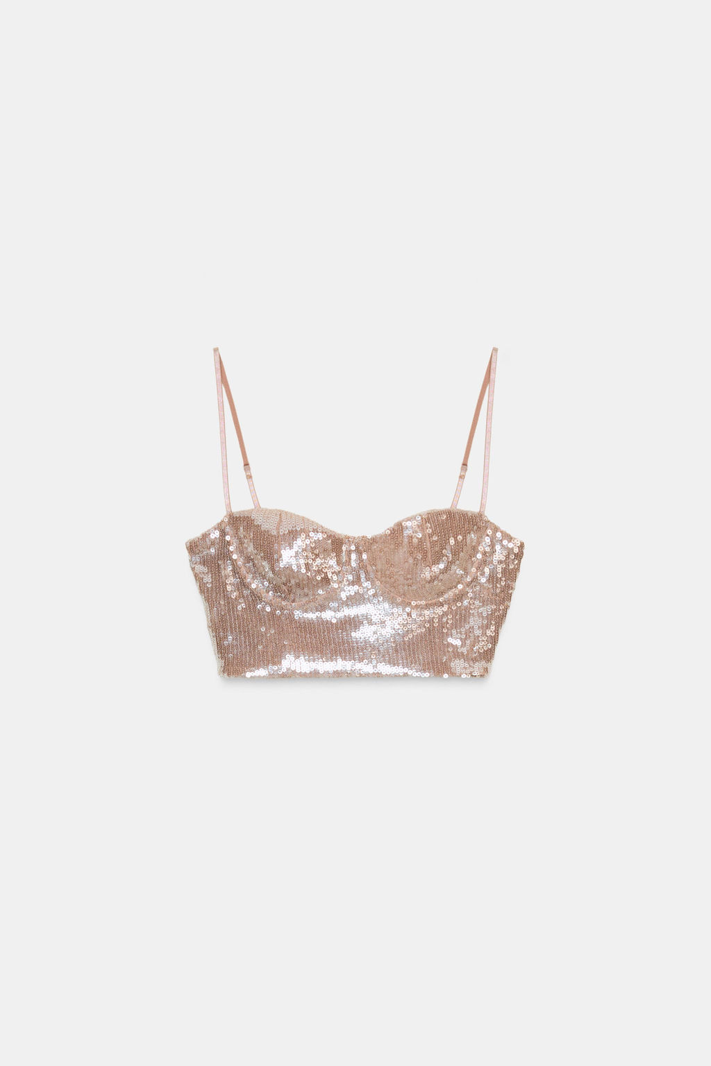 SEQUINNED BRALETTE TOP - Zara фото 7